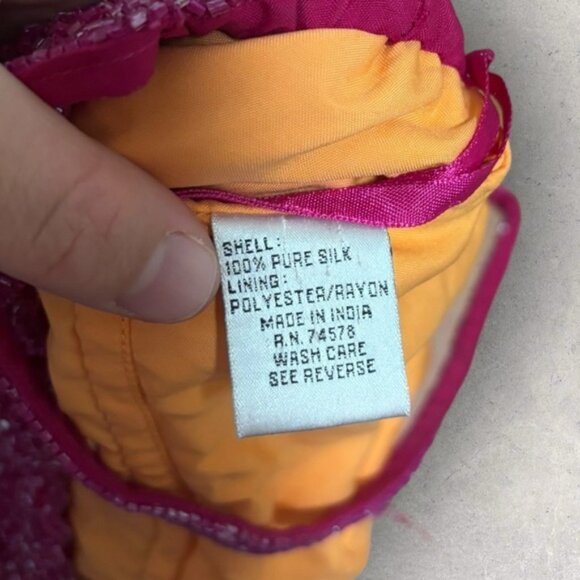 Vintage cache silk beaded maxi gown - Picture 7 of 12